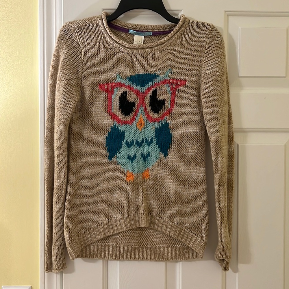Owl sweater size small
